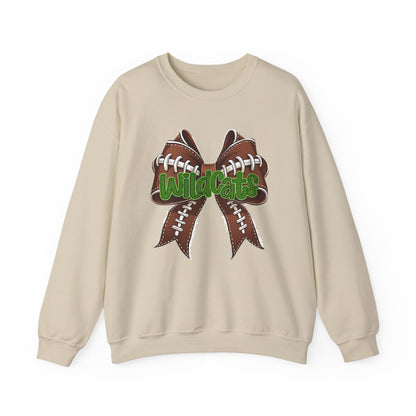 Wildcats Football, Bow Crewneck Sweatshirt, Cozy Unisex Sweatshirt, Perfect Gift for Birthdays, Casual Wear, Wildcat Theme Apparel, Walker, La WHS, WJH