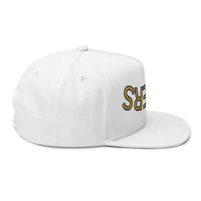 Tigers Embroidered Flat Bill Cap with 'TIGERS' Design, Trendy Snapback Hat, Sports Fan Gear, Casual Wear, Unique Gift for Him/Her