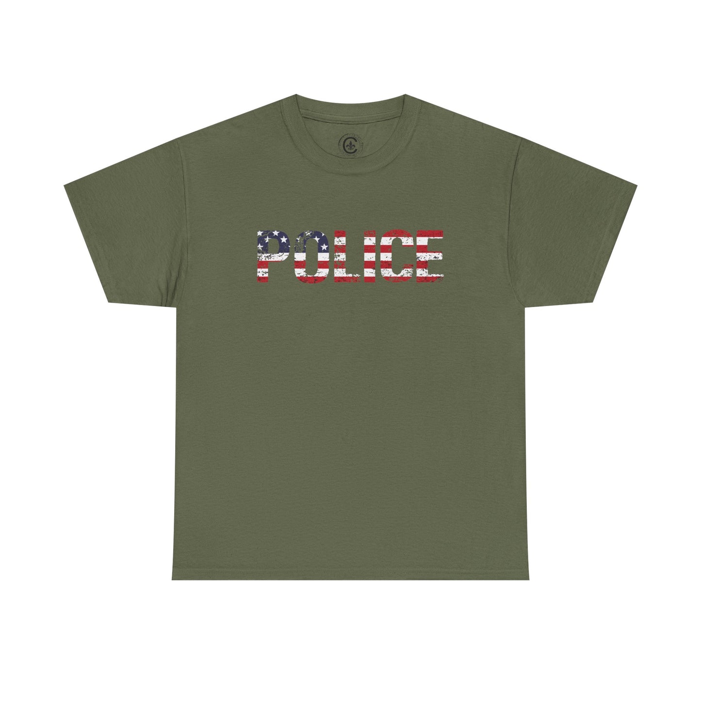 Police Flag Graphic Tee, T-Shirt, Unisex Humor Shirt, Gifts for Friends, Casual Wear, law enforcement