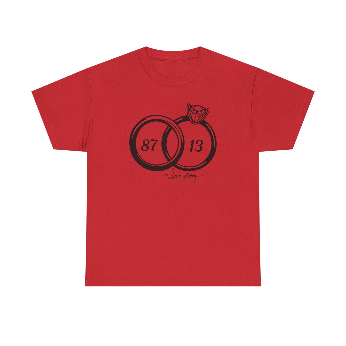 Wedding of the Century, 87 & 13, It's a Love Story Unisex Heavy Cotton Tee,