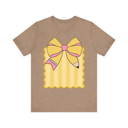 Personalized, Back to School, Pencil Bow coquette design for students, teachers, faculty, etc