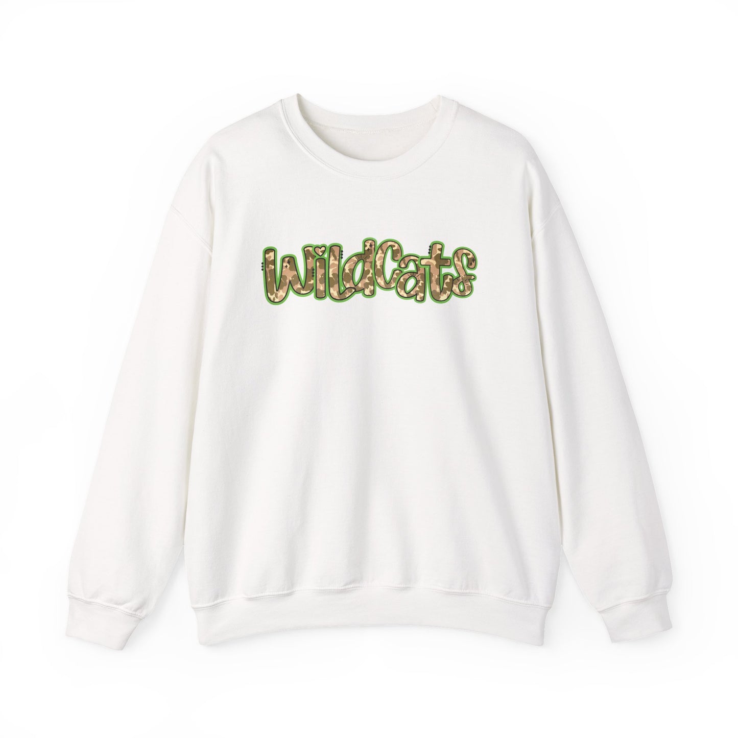 Wildcats Camo Crewneck Sweatshirt, Cozy Unisex Sweatshirt, Perfect Gift for Birthdays, Casual Wear, Wildcat Theme Apparel, Walker, La WHS, WJH