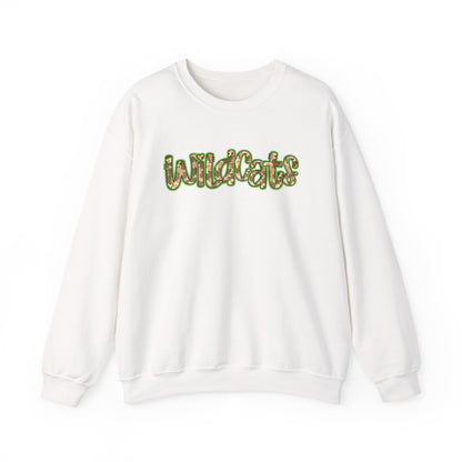 Wildcats Camo Crewneck Sweatshirt, Cozy Unisex Sweatshirt, Perfect Gift for Birthdays, Casual Wear, Wildcat Theme Apparel, Walker, La WHS, WJH
