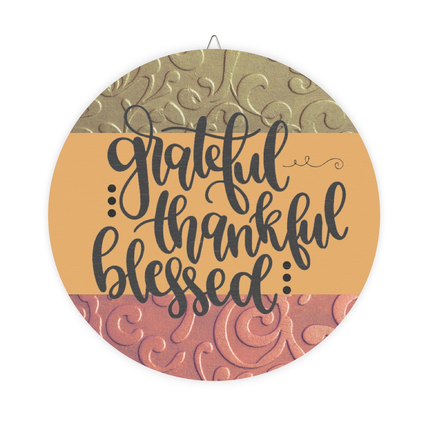 Grateful, Thankful, Blessed, Thanksgiving Door, Decor, Sign, Wreath, Wooden Door Hanger