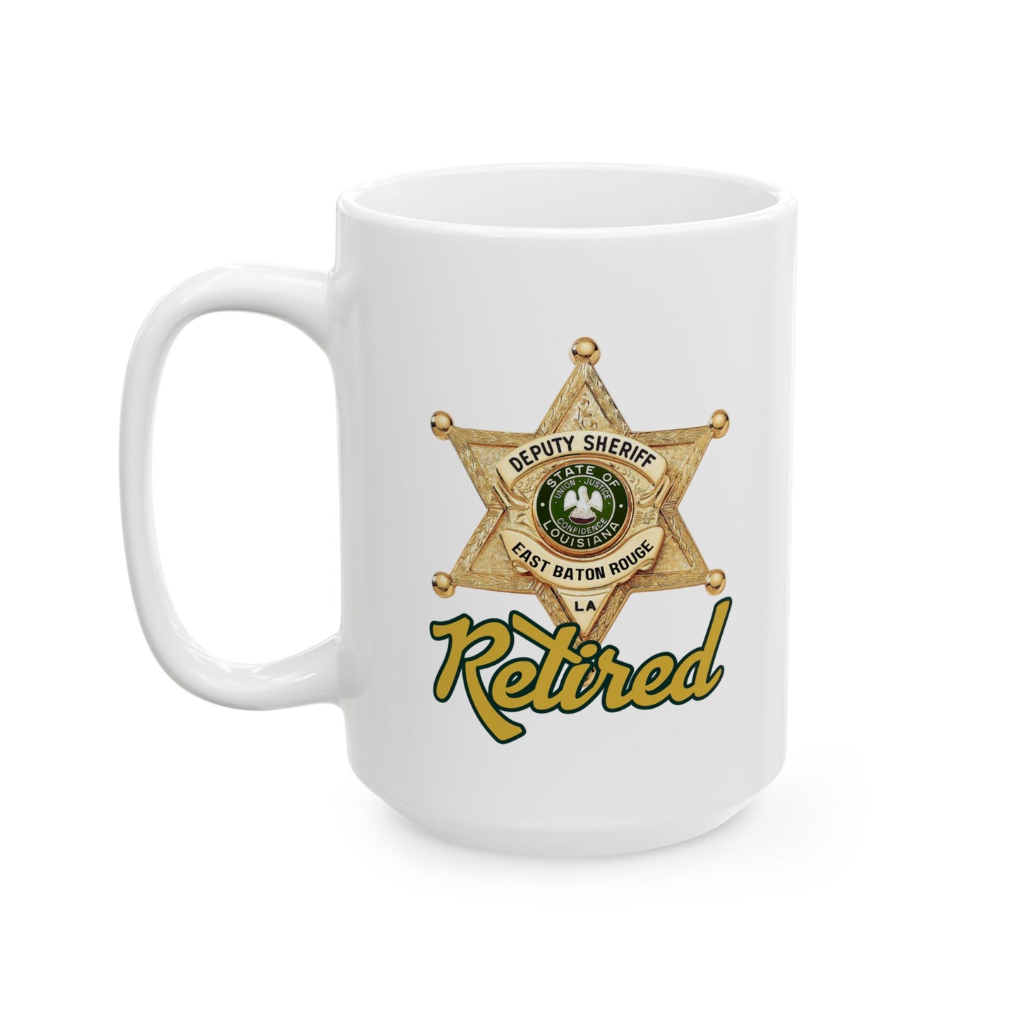 EBRSO DEPUTY, Badge, Sheriff Star Ceramic Mug, Perfect Gift for Police Officers, Law Enforcement Fans, Birthday, Holiday