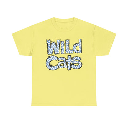 St Amant Blue Wildcats Love Unisex Tee, Cute Cotton Shirt, School Spirit Apparel, Family Gatherings, Casual Wear, Gift for Students, Personalized Designs