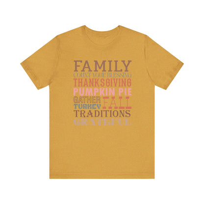 Thankful Family Thanksgiving Tee