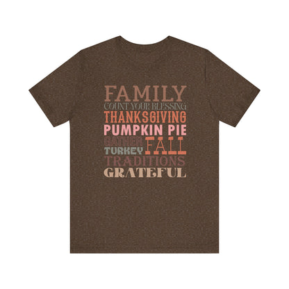 Thankful Family Thanksgiving Tee