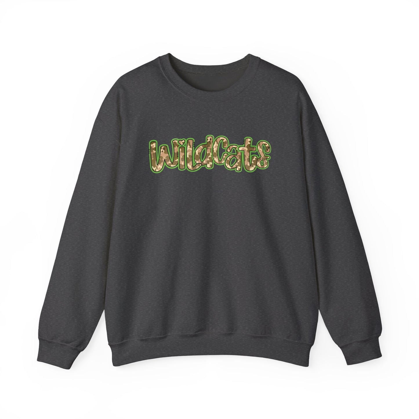 Wildcats Camo Crewneck Sweatshirt, Cozy Unisex Sweatshirt, Perfect Gift for Birthdays, Casual Wear, Wildcat Theme Apparel, Walker, La WHS, WJH
