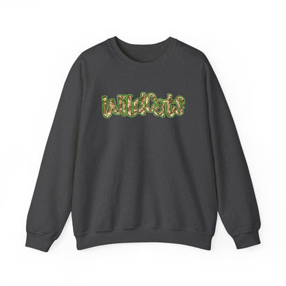 Wildcats Camo Crewneck Sweatshirt, Cozy Unisex Sweatshirt, Perfect Gift for Birthdays, Casual Wear, Wildcat Theme Apparel, Walker, La WHS, WJH