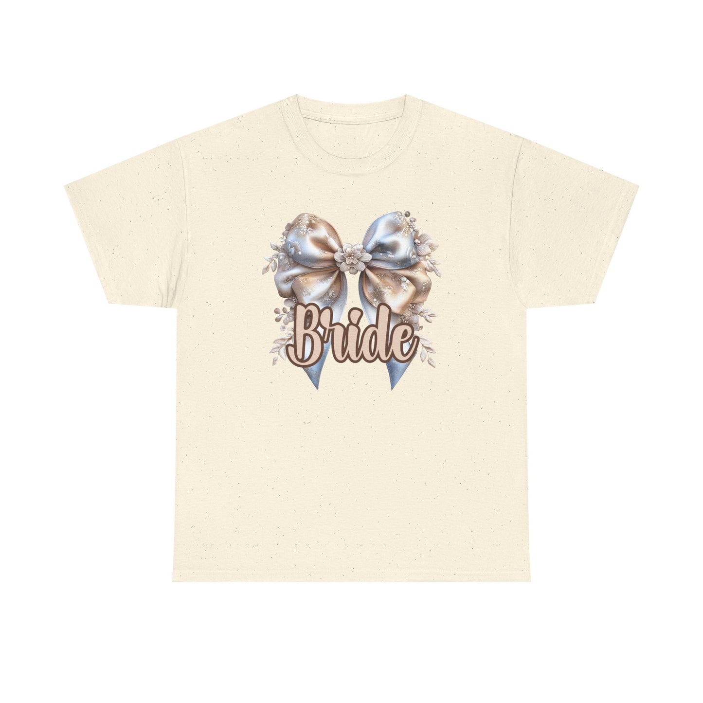 Bride Bow Unisex Heavy Cotton Tee, Wedding Gift, Bridal Shower Tee, Engagement Outfit, Bachelorette Party Apparel