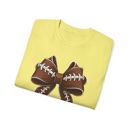 LSU Gold Day,  Football bow, Tee, Cute Football T-Shirt, Gift for Sports Lovers, Unique Football Apparel, Casual Everyday Wear
