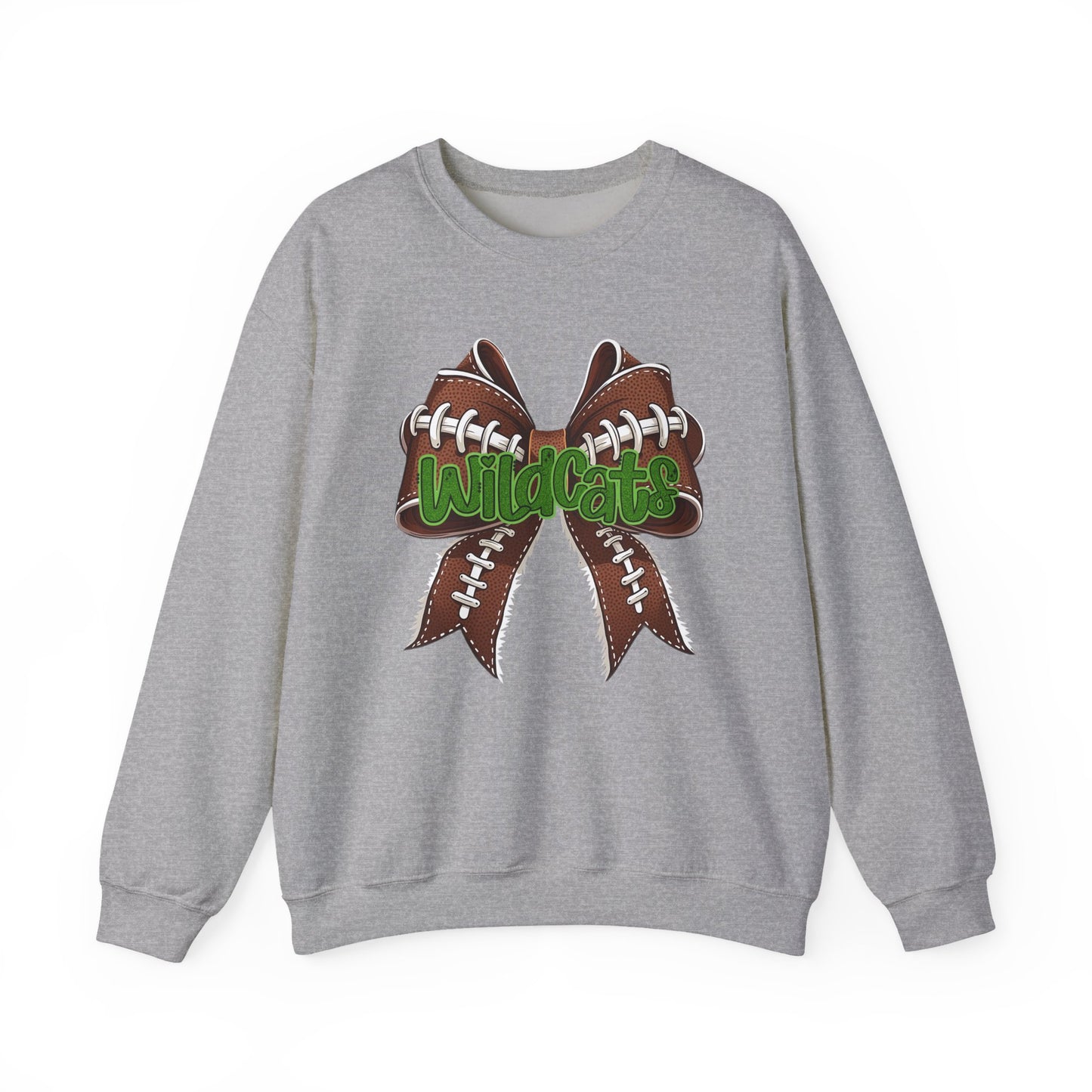 Wildcats Football, Bow Crewneck Sweatshirt, Cozy Unisex Sweatshirt, Perfect Gift for Birthdays, Casual Wear, Wildcat Theme Apparel, Walker, La WHS, WJH