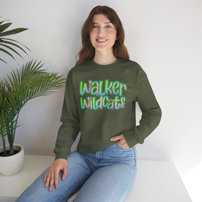 Walker Wildcats Crewneck Sweatshirt, Cozy Unisex Sweatshirt, Perfect Gift for Birthdays, Casual Wear, Wildcat Theme Apparel, Walker, La WHS, WJH