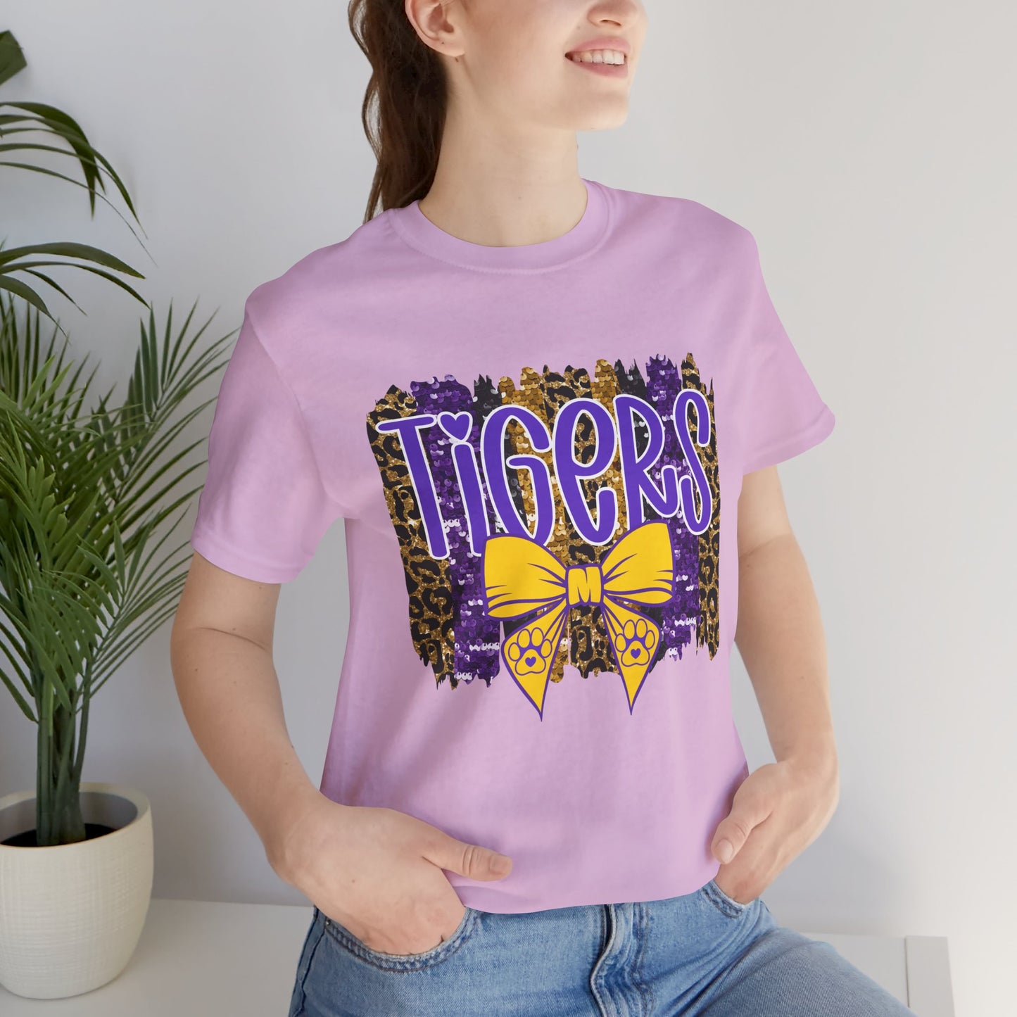 Tigers T-Shirt, Unisex Graphic Tee, Tiger Stripes, Game Day, LSU
