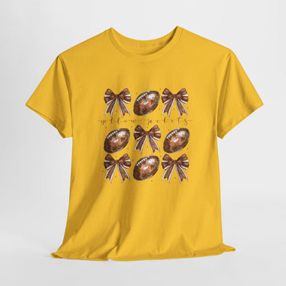 Yellow Jackets Football with bows, Tshirt, Football Season