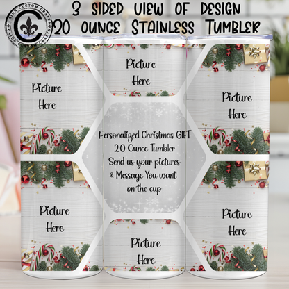Personalized Gift, 20 ounce Tumbler, Your Pictures, Names, Sayings, Any Holiday, Birthday, Mother's Day, Father's Day, Christmas, Bridal Party, BFFs, Grandparent, Memorial