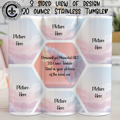 Personalized Gift, 20 ounce Tumbler, Your Pictures, Names, Sayings, Any Holiday, Birthday, Mother's Day, Father's Day, Christmas, Bridal Party, BFFs, Grandparent, Memorial