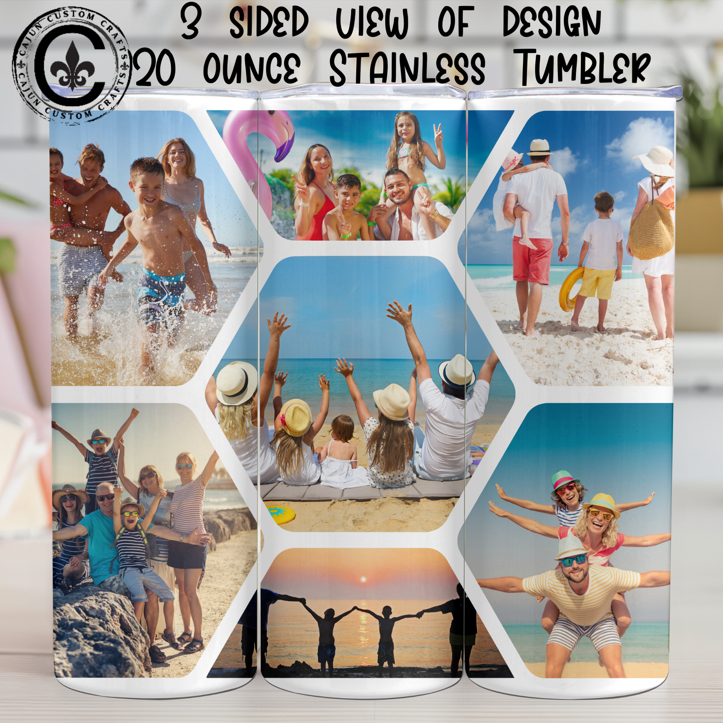 Personalized Gift, 20 ounce Tumbler, Your Pictures, Names, Sayings, Any Holiday, Birthday, Mother's Day, Father's Day, Christmas, Bridal Party, BFFs, Grandparent, Memorial