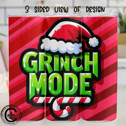 Grinch Mode, 20oz tumbler, christmas