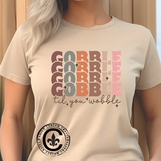 Thanksgiving Gobble Tee, Unisex Short Sleeve Shirt
