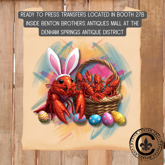 Crawfish, Easter dtf transfer, tshirt, tumbler, jewelry