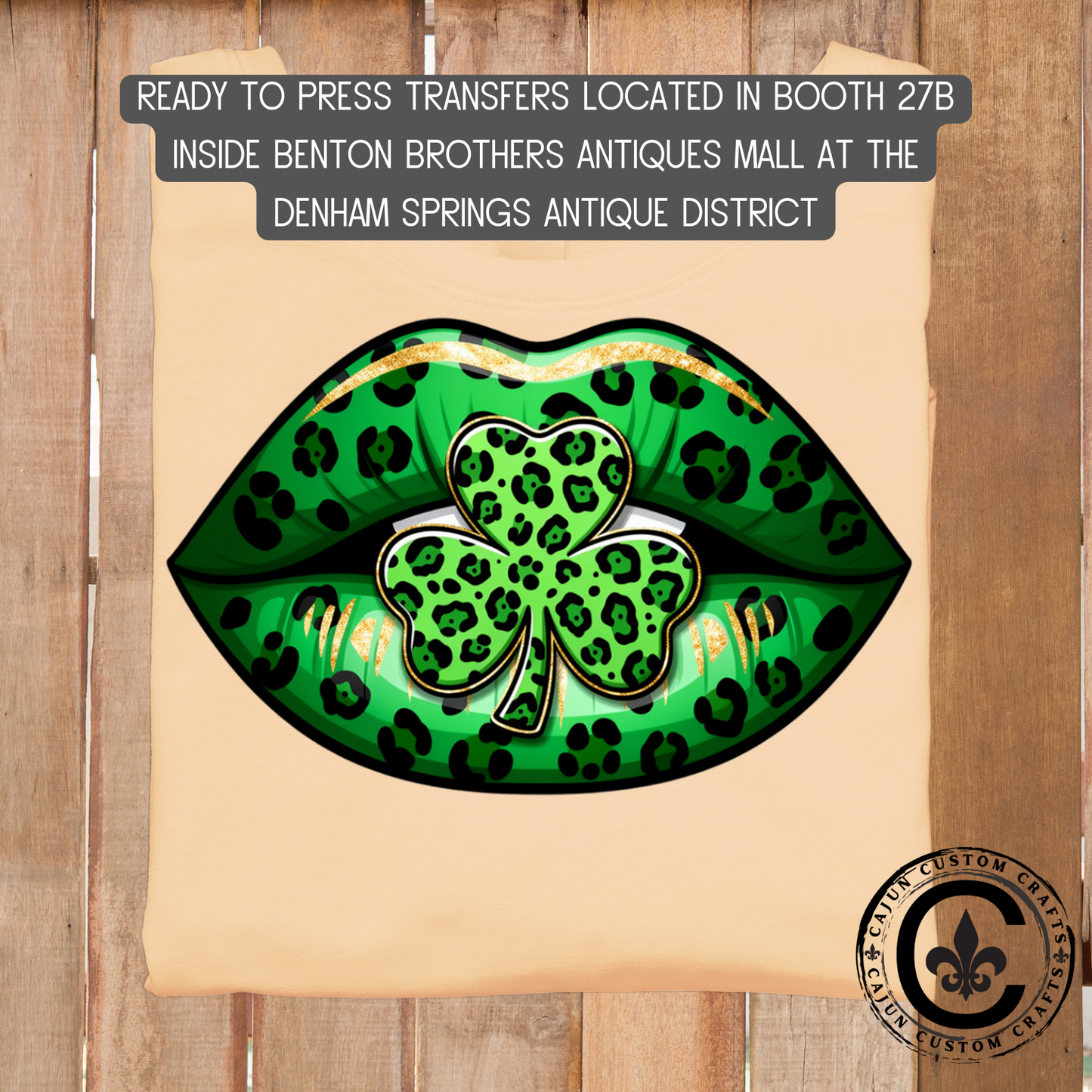 St Patrick, Shamrock Lips, dtf transfer, tshirt, tumbler, jewelry