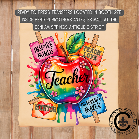 School, teacher Design, dtf transfer, tshirt, tumbler, jewelry