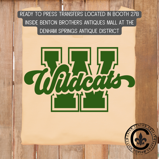 Wildcats, dtf transfer, tshirt, tumbler, jewelry