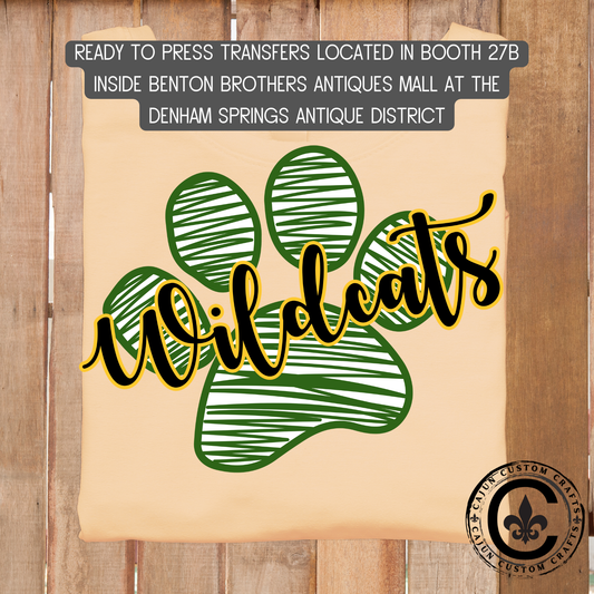 Wildcats, dtf transfer, tshirt, tumbler, jewelry