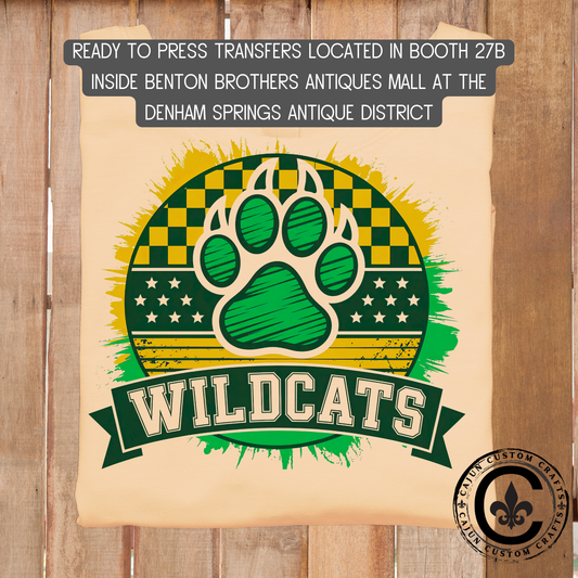 wildcats dtf transfer, tshirt, tumbler, jewelry