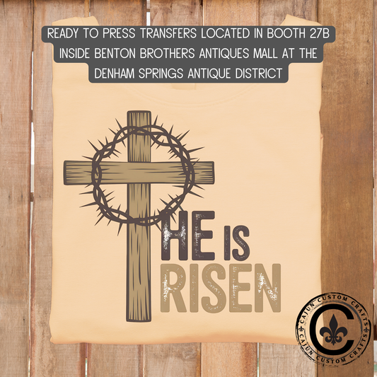 He is Risen dtf transfer, tshirt, tumbler, jewelry