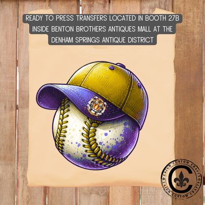 Tiger Baseball dtf transfer, tshirt, tumbler, jewelry