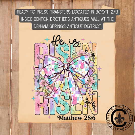 He is Risen dtf transfer, tshirt, tumbler, jewelry