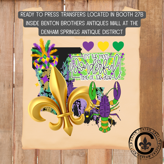 Mardi Gras, Louisiana, dtf transfer, tshirt, tumbler, jewelry