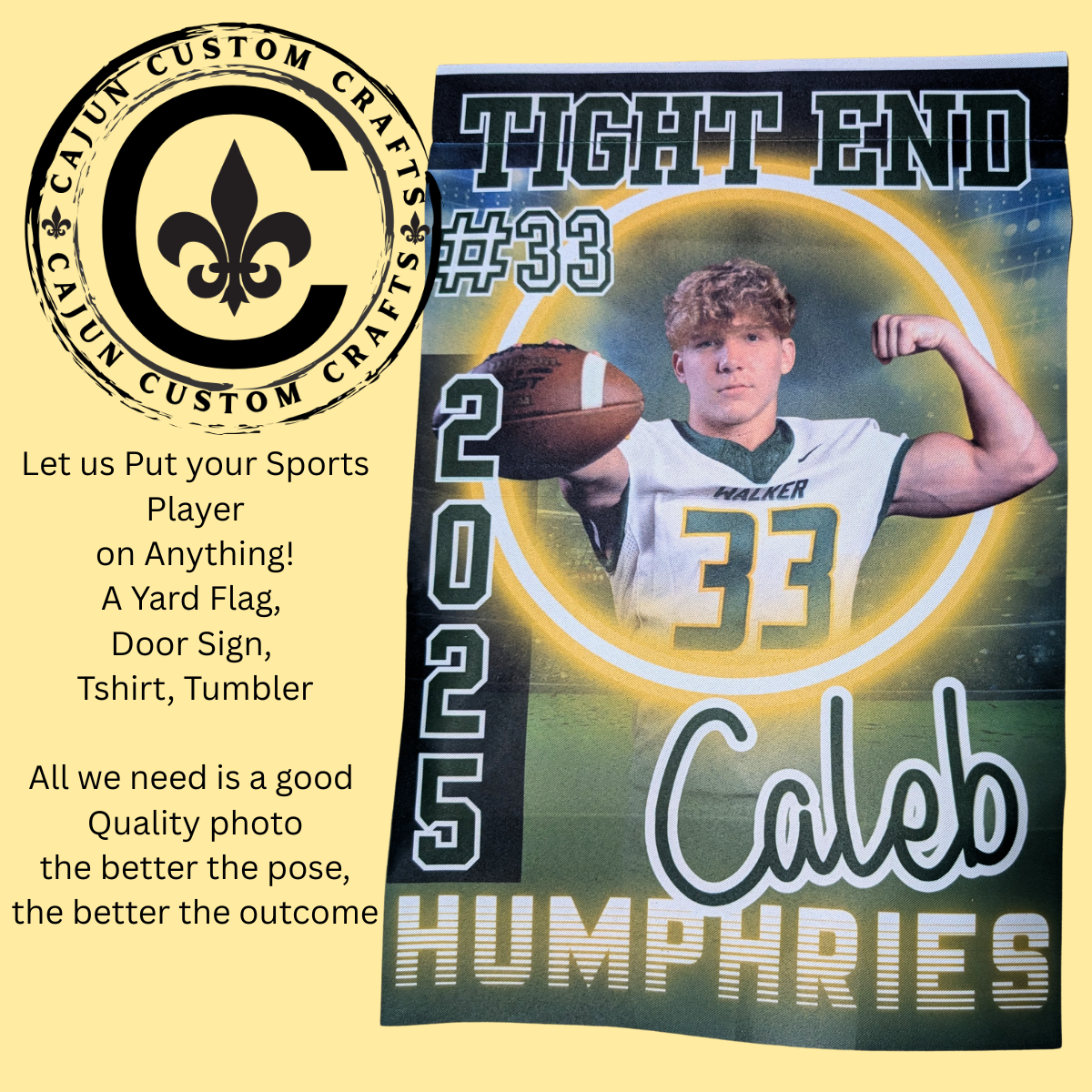 Personalized Player Yard Flags