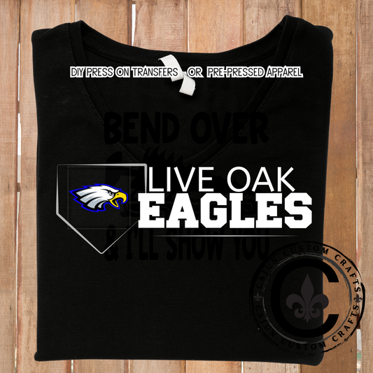 LO eagles, Baseball, for a Dark Shirt