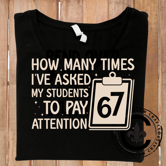 Teacher, How many times 67, Six Seven