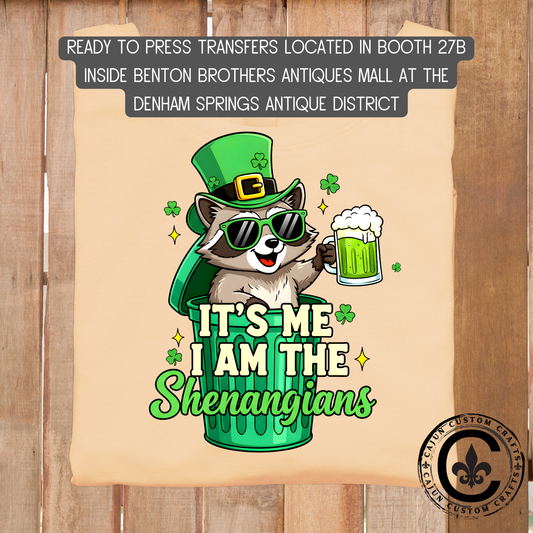 I'm the Shenanigans Raccoon, dtf transfer, tshirt, tumbler, jewelry