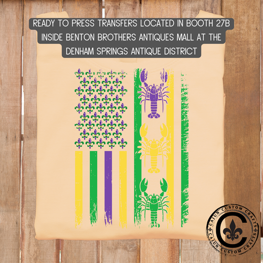 Crawfish, Mardi Gras Flag