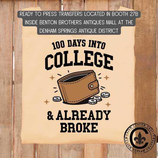 100 Days in to College and already broke