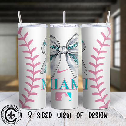 Miami Rec Ball team, 20 oz tumbler, style 1