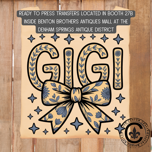 Gigi dtf transfer, tshirt, tumbler, jewelry