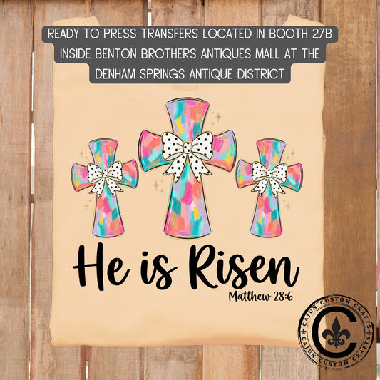 He is Risen dtf transfer, tshirt, tumbler, jewelry