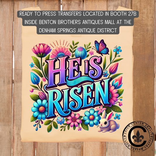 He is Risen dtf transfer, tshirt, tumbler, jewelry