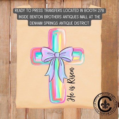 He is Risen dtf transfer, tshirt, tumbler, jewelry