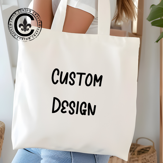 Personalized, Custom Design Canvas Tote Bag