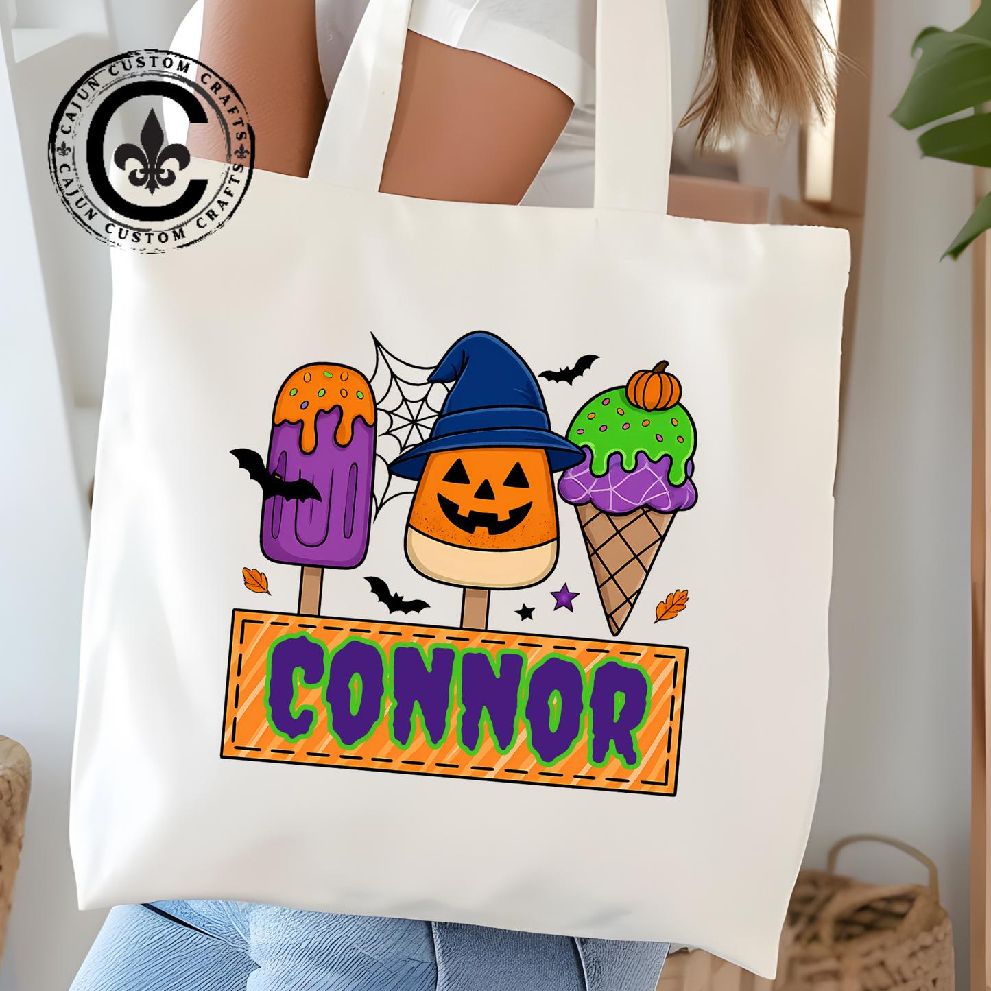 Personalized, Trick or Treat, Canvas Bag Family Matching