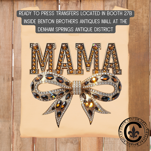 Mama, faux Sequin dtf transfer, tshirt, tumbler, jewelry