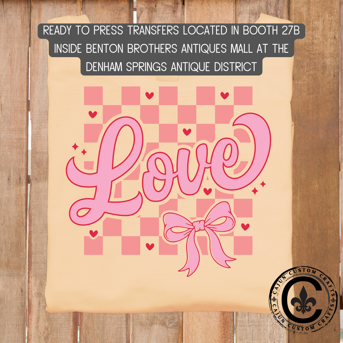 Retro Love dtf transfer, tshirt, tumbler, jewelry